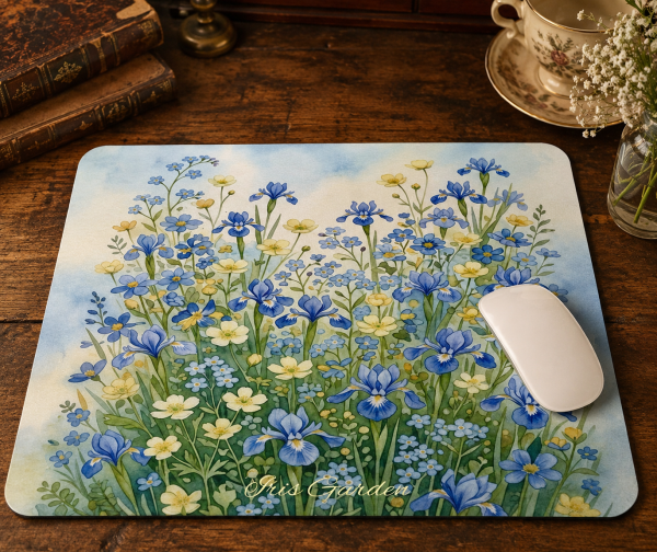 IRIS GARDEN MOUSE PAD
