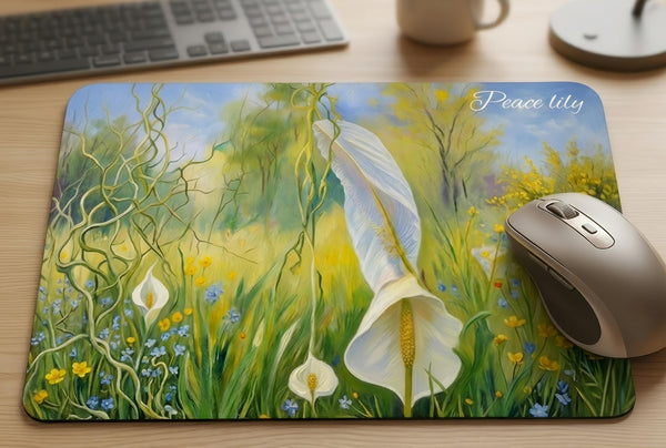 PEACE LILY MOUSE PAD