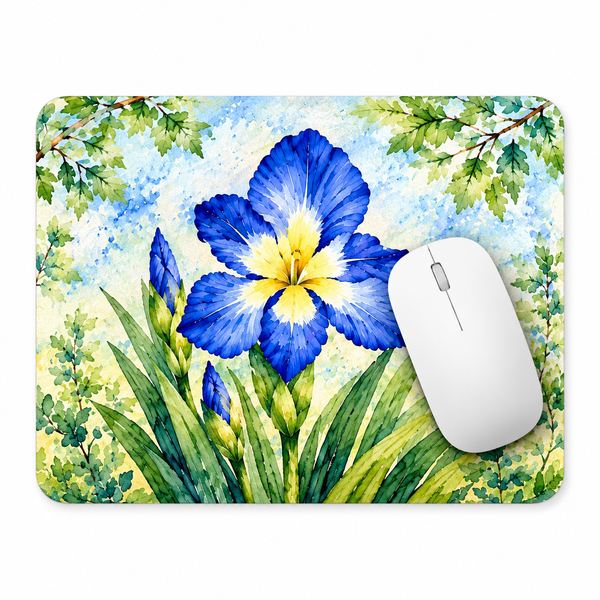 BLUE HYBRID ART MOUSE PAD