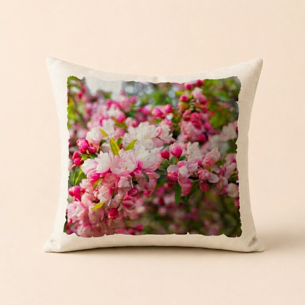 CRABAPPLE BLOSSOMS CUSHION COVER