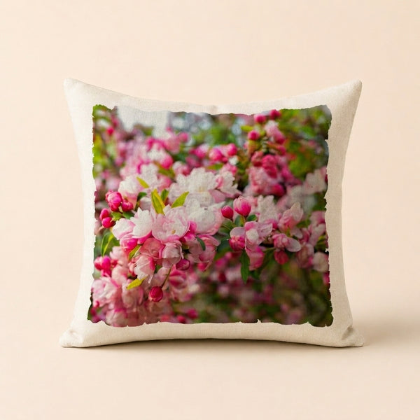 CRABAPPLE BLOSSOMS CUSHION COVER