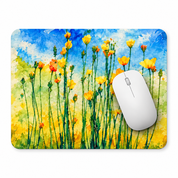 DEOSAI POPPIES ART MOUSE PAD