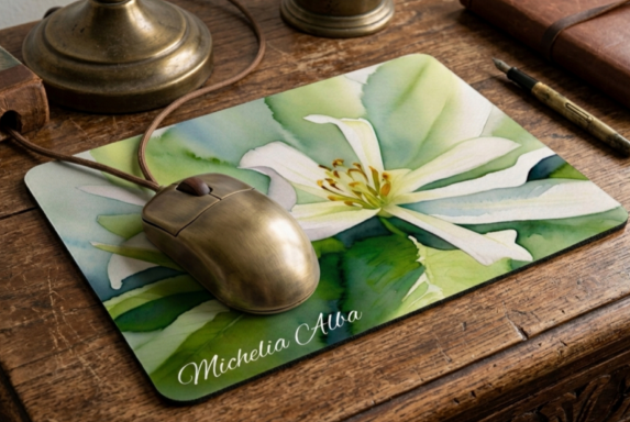 MICHELIA ALBA MOUSE PAD