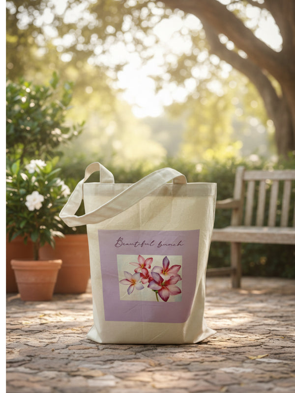 PLUMERIA BUNCH ART TOTE